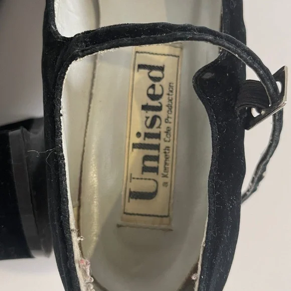 Unlisted Black Velvet Mary Jane Heels with Ankle Strap - Picture 6 of 7